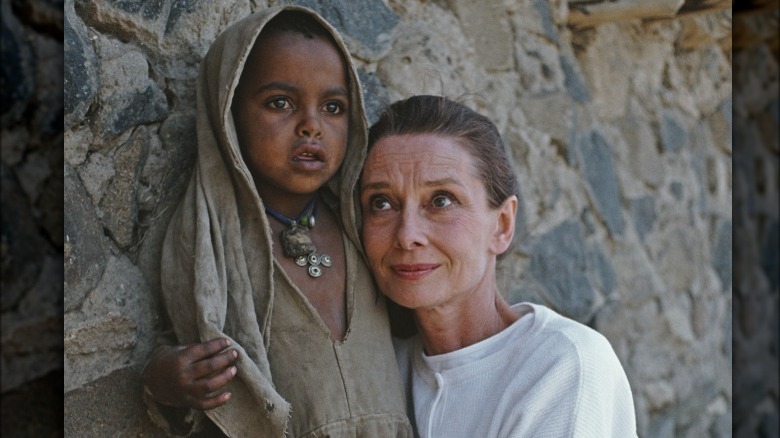 Audrey Hepburn and a child