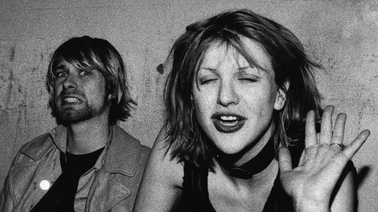 Kurt Cobain and Courtney Love 