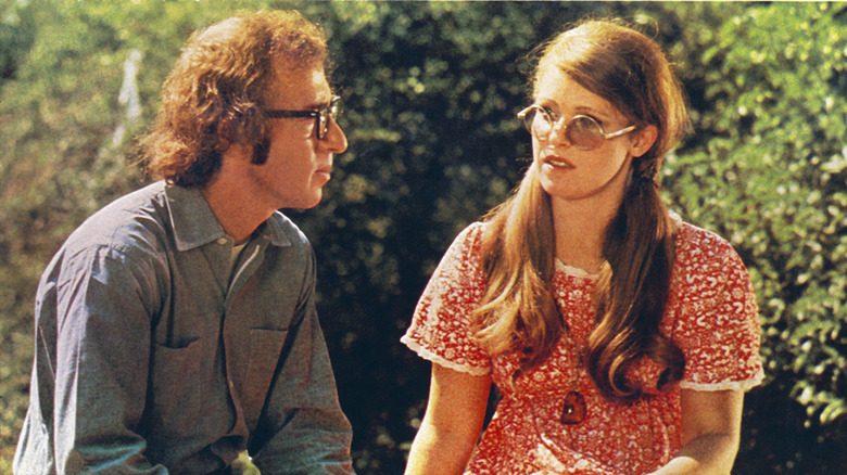 Woody Allen staring at Louise Lasser