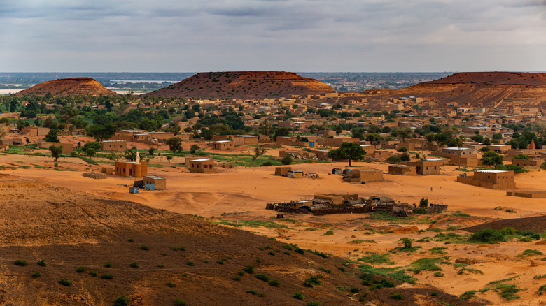 view of a settlement in the Sahel