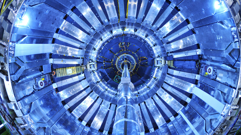Large Hadron Collider blue machinery