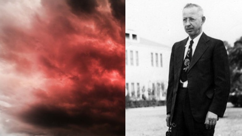 Victor Houteff stormy sky background
