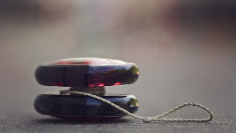 a yo-yo on the ground