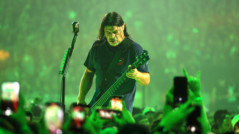 Robert Trujillo onstage with Metallica