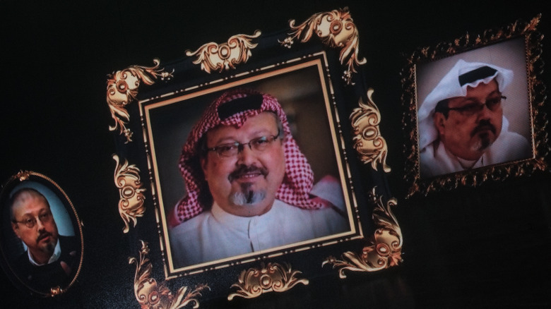 Jamal Khashoggi images at ceremony