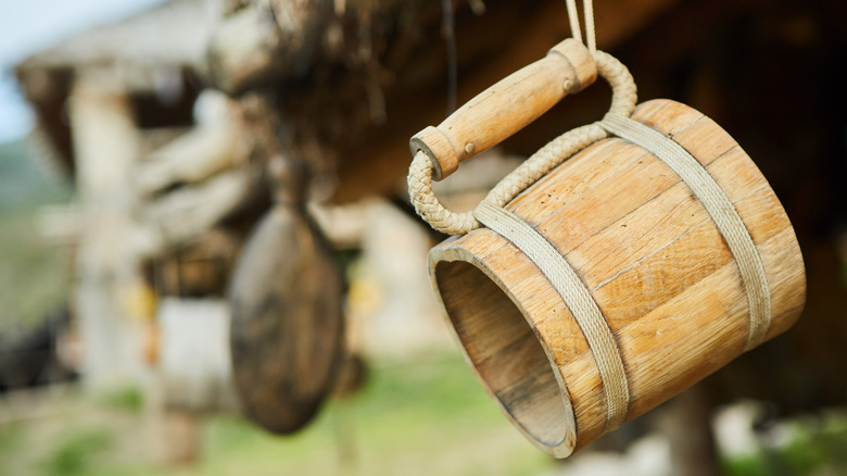 Medieval wooden mug