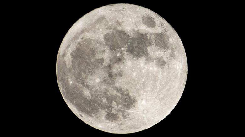 A close up shot of a full moon