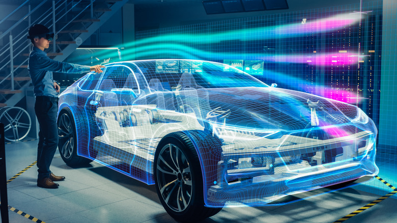 a car being tested