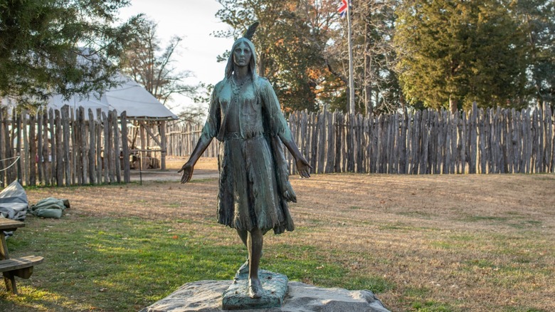 Pocahontas statue Jamestown Virginia