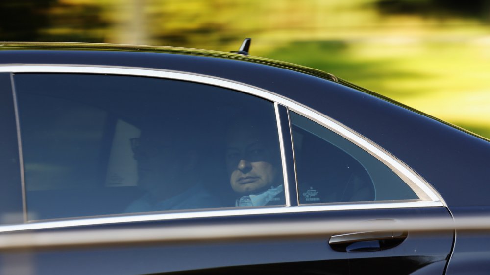 person arrives to Bilderberg meeting