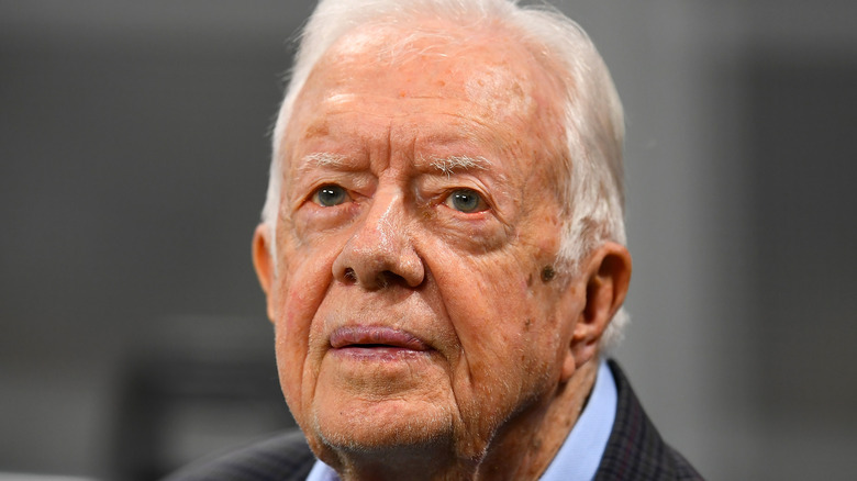 Jimmy Carter gazing up