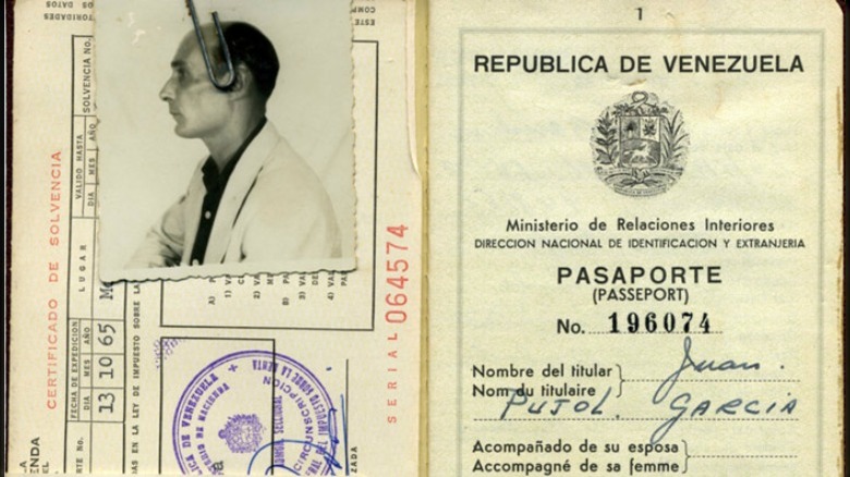 juan pujol garcia's passport from venezuela
