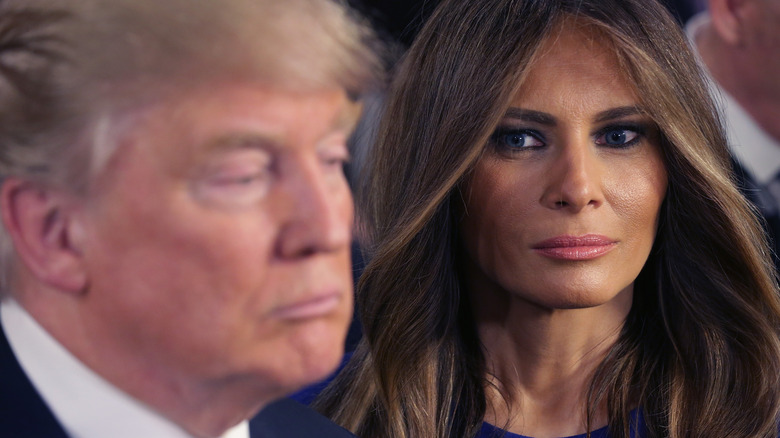 Melania Trump eyes Donald Trump