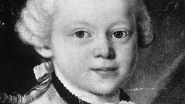 Drawing of Mozart, age 7