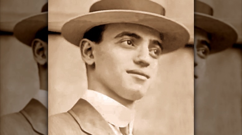 Leo Frank hat smiling 