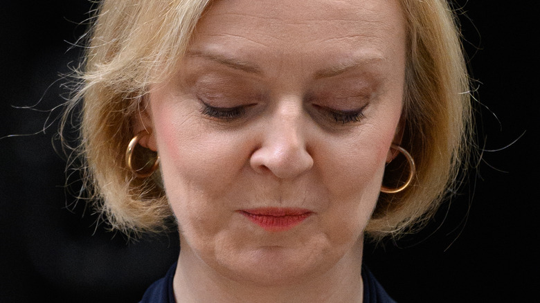 Liz Truss resigning