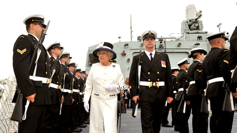 Queen Elizabeth war ship soldiers