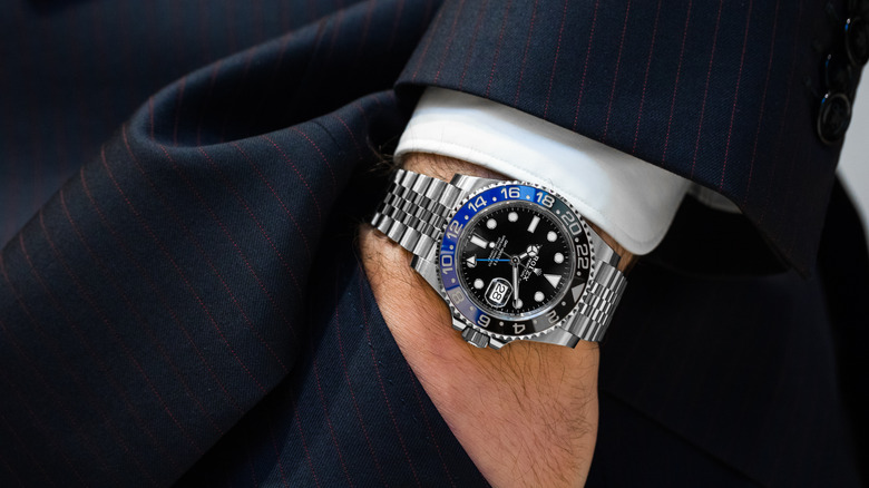 man wearing a rolex