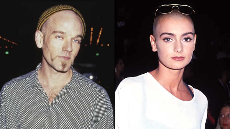 '90s Michael Stipe looking annoyed, '90s Sinead O'Connor looking serious