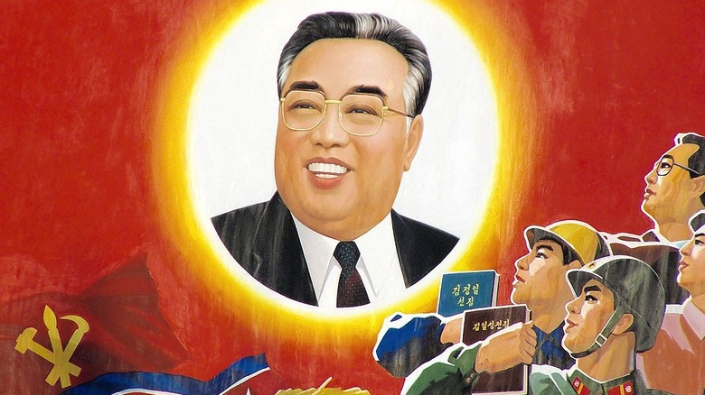 Kim Il-Sung propaganda mural