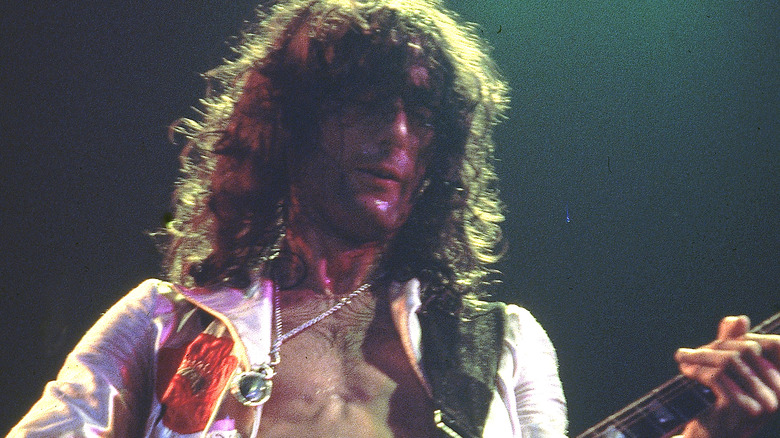 Jimmy Page playing guitar