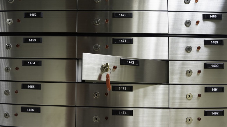 Photo of safety deposit boxes