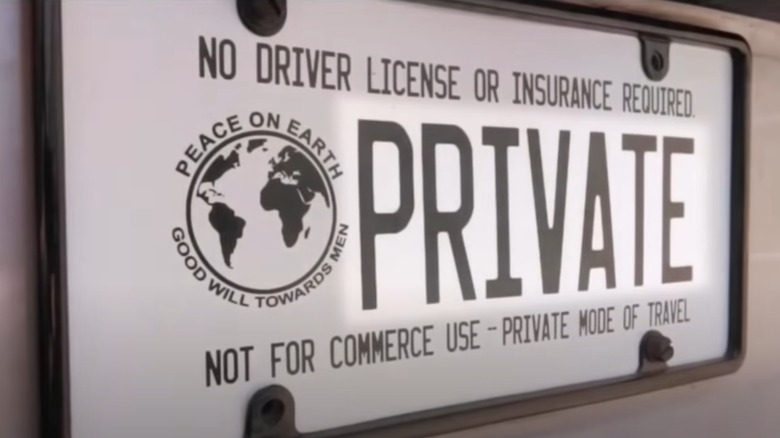 Fake private licence plate