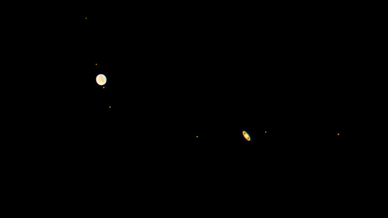 Saturn and Jupiter