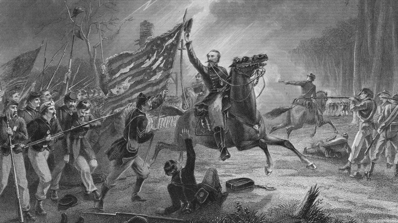 The Battle of Chantilly in 1862 during the Civil War