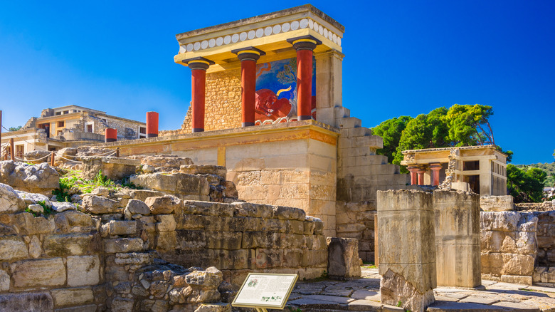 Minoan palace ruins at Knossos