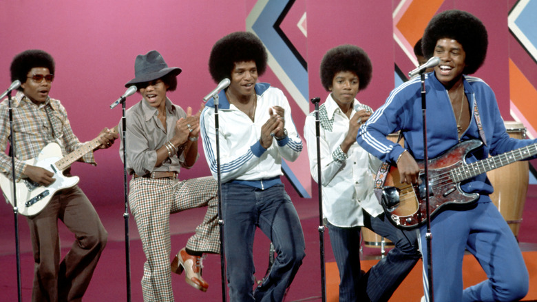 Jackson 5 posing in early 1970s