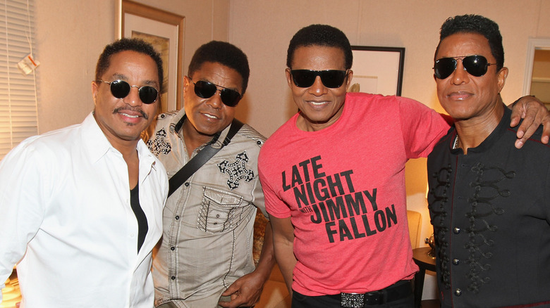 The Jacksons backstage in 2012