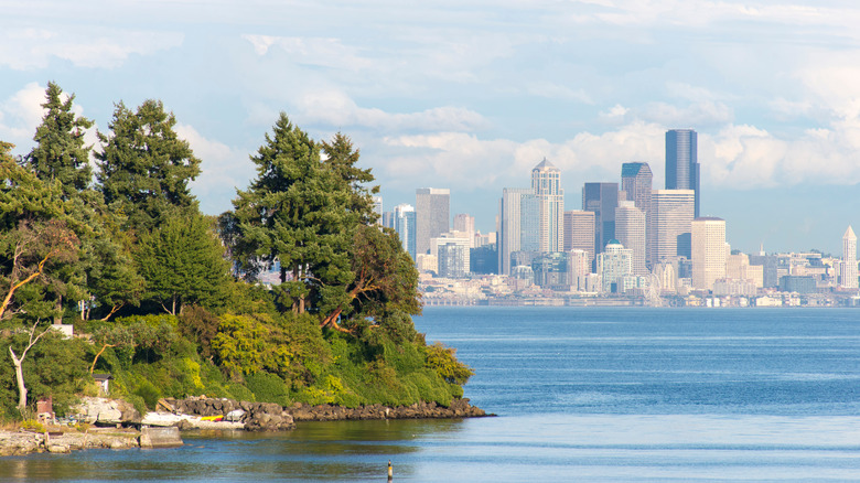 Seattle view from Bainbridge Island