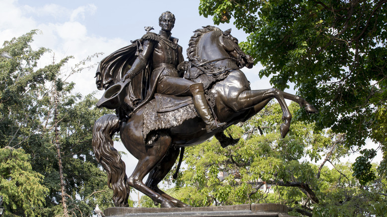 Simon Bolivar statue