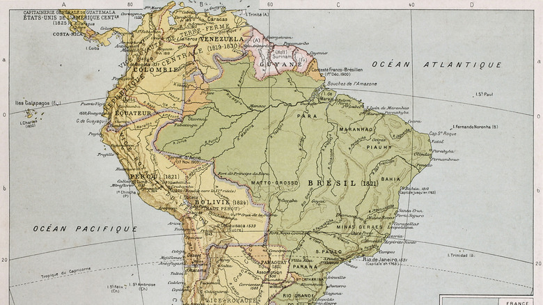 divided territories of Gran Colombia