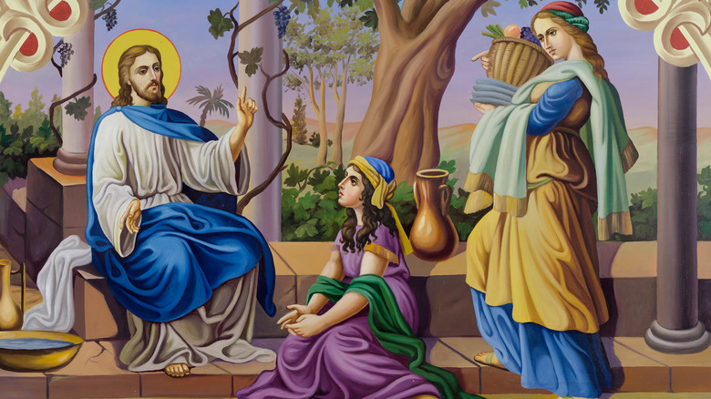 Jesus with Martha and Mary 