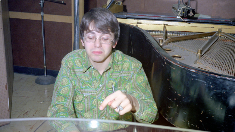 Van Dyke Parks working in a recording studio
