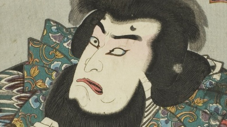 painting of taira no masakado noh actor