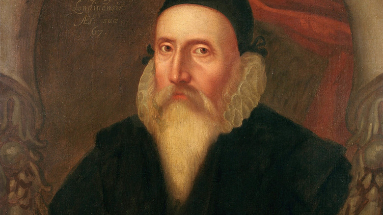 Painted portrait of John Dee from 1594