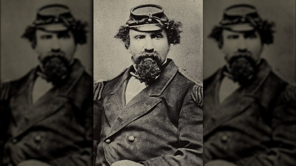 Joshua A. Norton sitting for a portrait