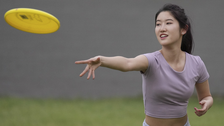 Playing Frisbee in China