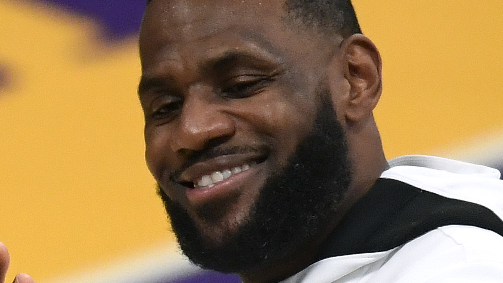 LeBron James smiling, December 2020