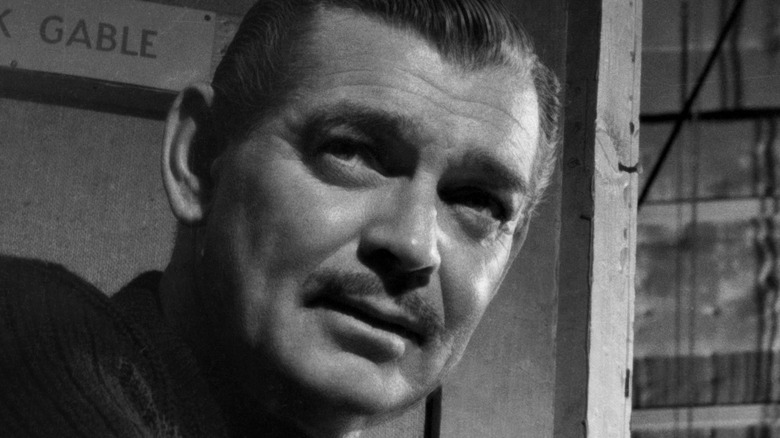 Clark Gable on set