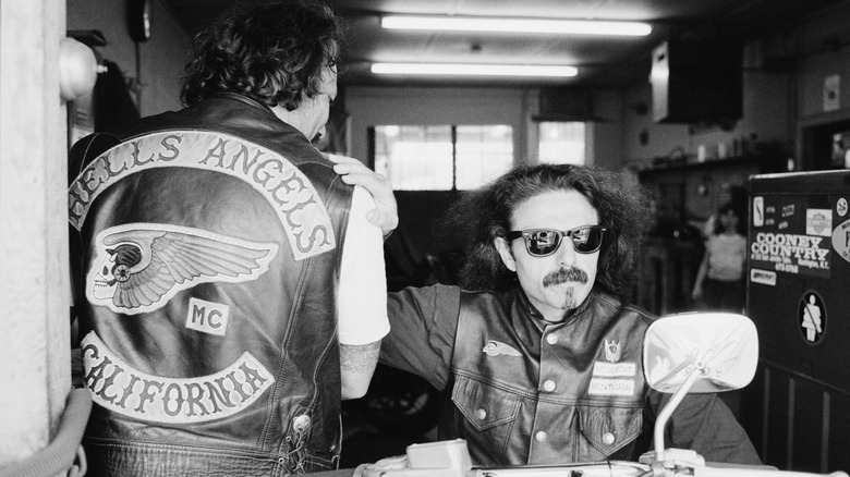 Hells Angels members hanging out