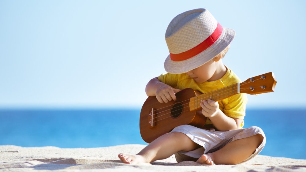 Ukulele on the beach