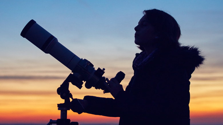 Stargazer observing the skies