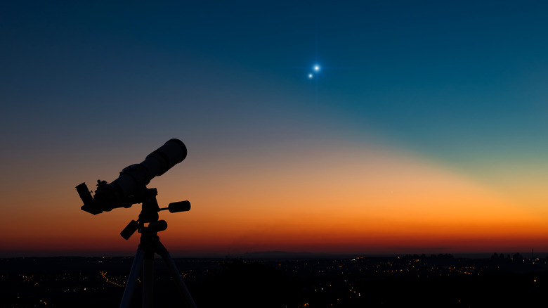 telescope and night sky