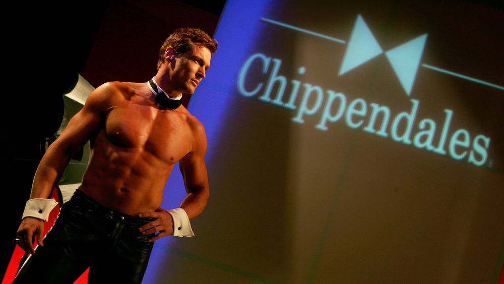 Dancer posing on stage at Chippendales