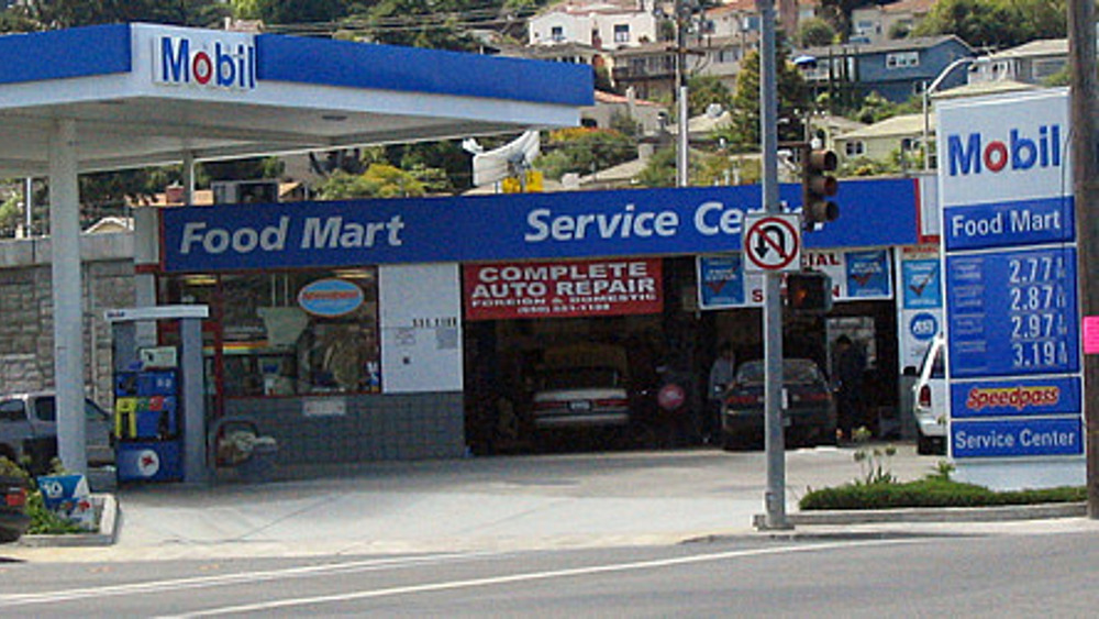 Mobil gas station in California