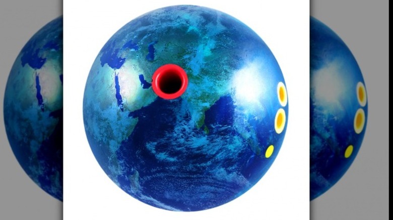 bowling ball shaped like globe